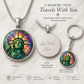 Statue of Liberty Necklace or Keychain, Stained Glass Style New York City NYC Travel Souvenir Gift