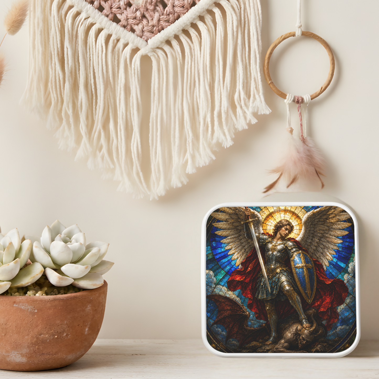 Archangel Michael Necklace or Keychain, Saint Michael Catholic Necklace, Protection Jewelry, Religious Keepsake Gift