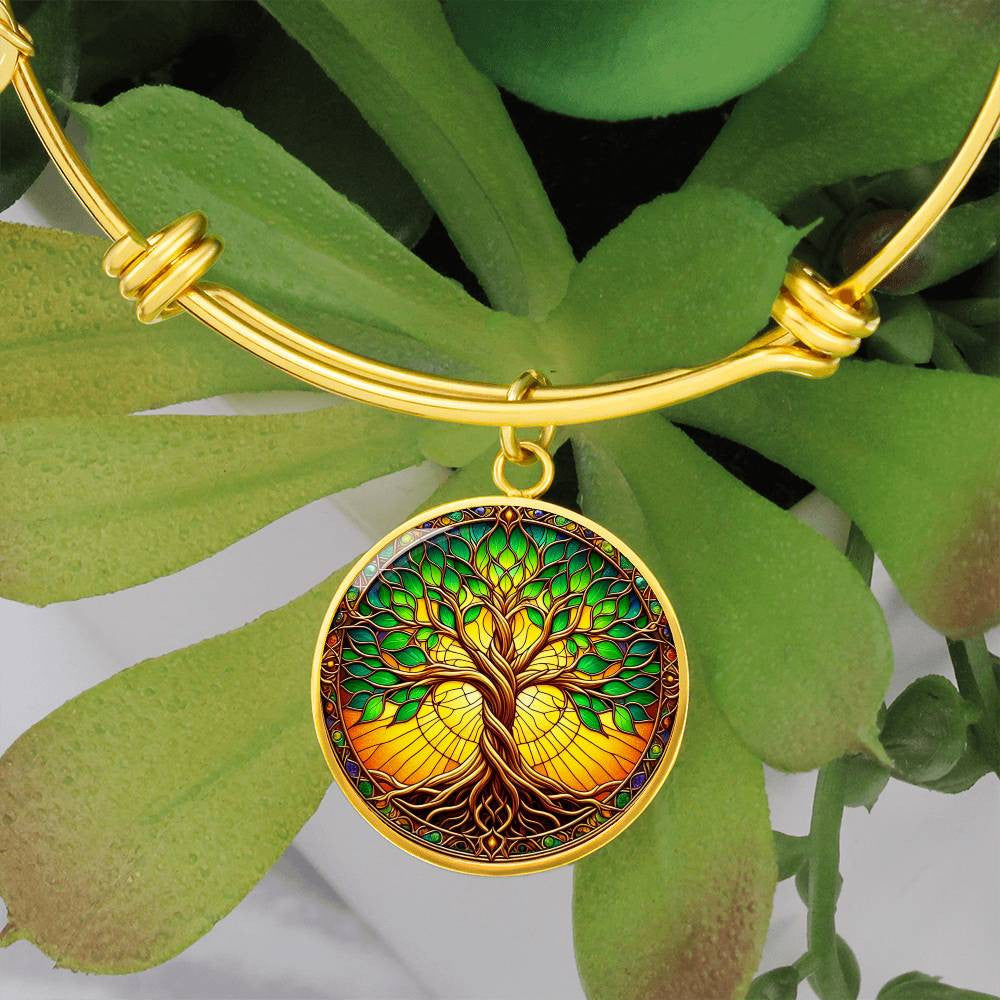 Stained Glass Tree of Life Necklace and Bracelet