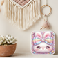 Cute Bunny Necklace or Keychain, Kawaii Easter Bunny Jewelry, Sparkle Rabbit Pendant for Teen Girl, Easter Basket Stuffer Gift