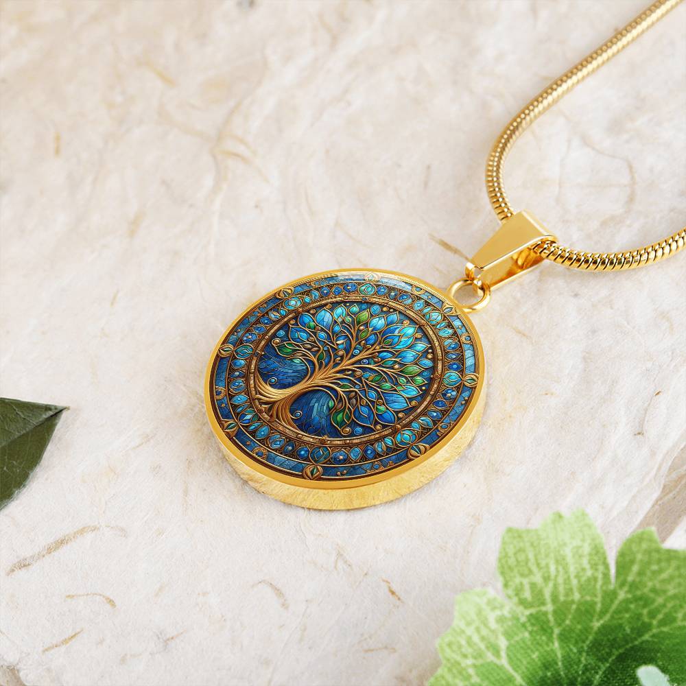 Stained Glass Tree of Life Necklace and Bracelet