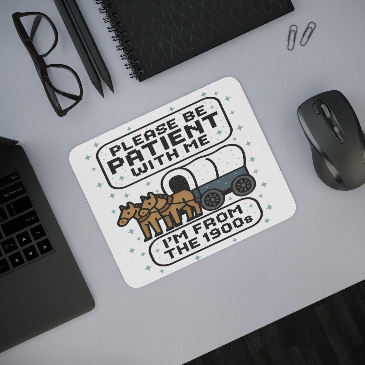Please Be Patient I'm From the 1900s Pillow, Blanket and Mousepad– Retro Art Gift, Throw Pillow, Nostalgic Meme Home Décor, Mom Grandpa Birthday, Dad Blanket