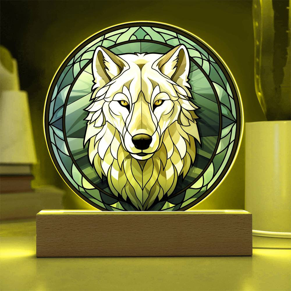 Winter Wolf LED Light Plaque and Ornament