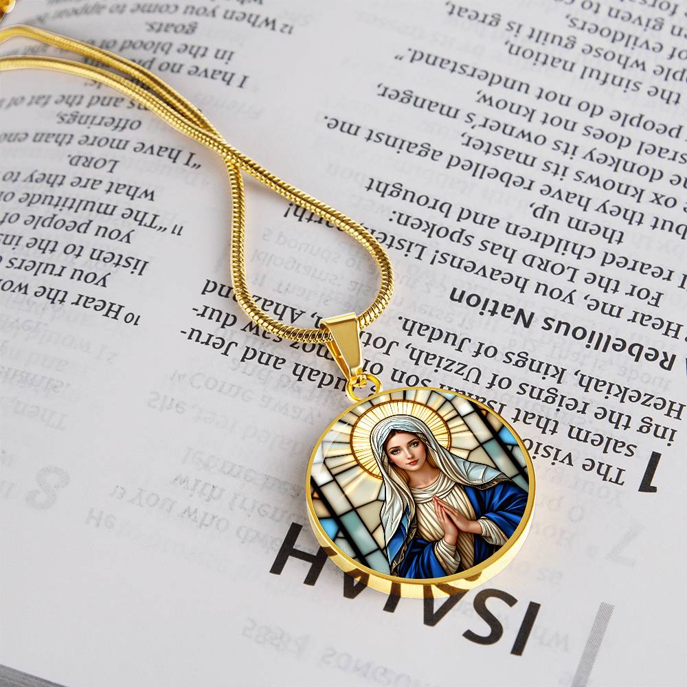 Virgin Mary Necklace or Keychain, Catholic Necklace for Women, Marian Jewelry Gift, Christian Gift for Her, Religious Pendant
