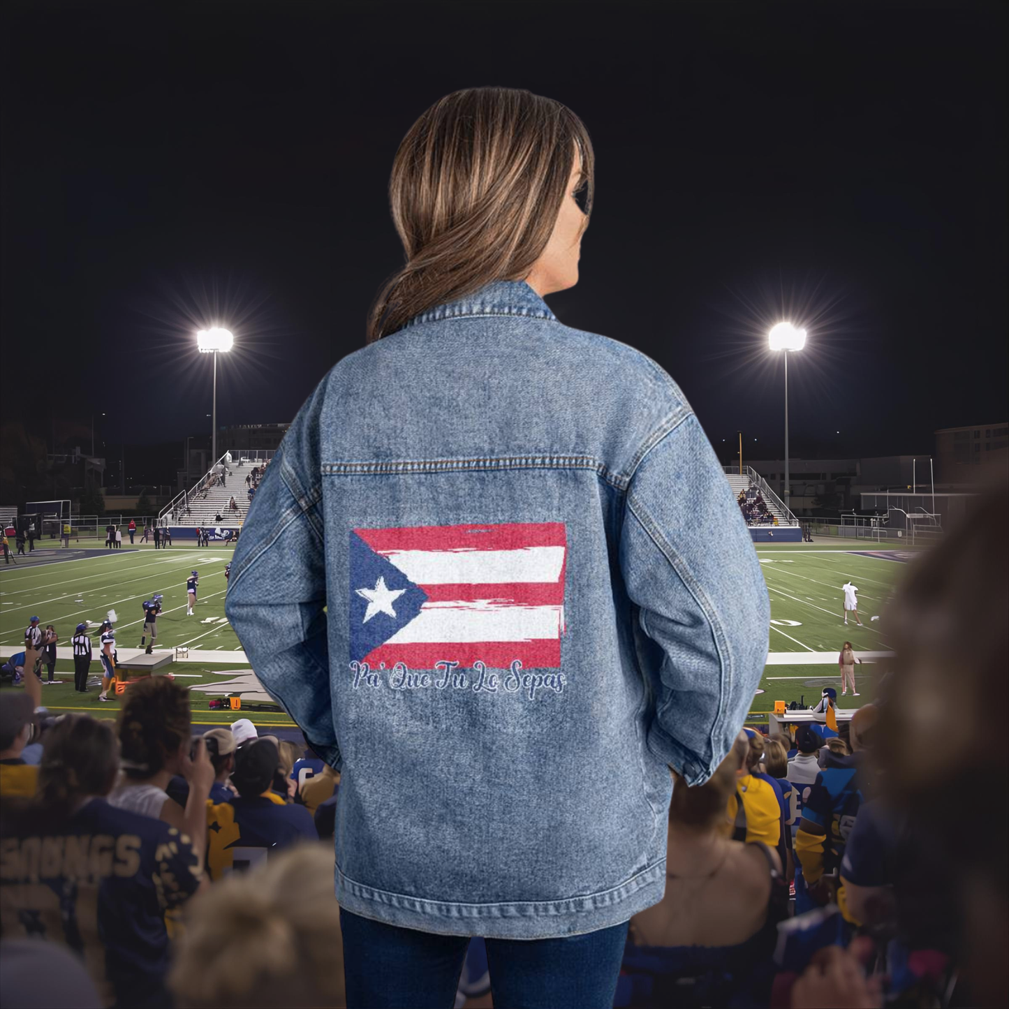 Unisex Puerto Rico Flag Jean Jacket