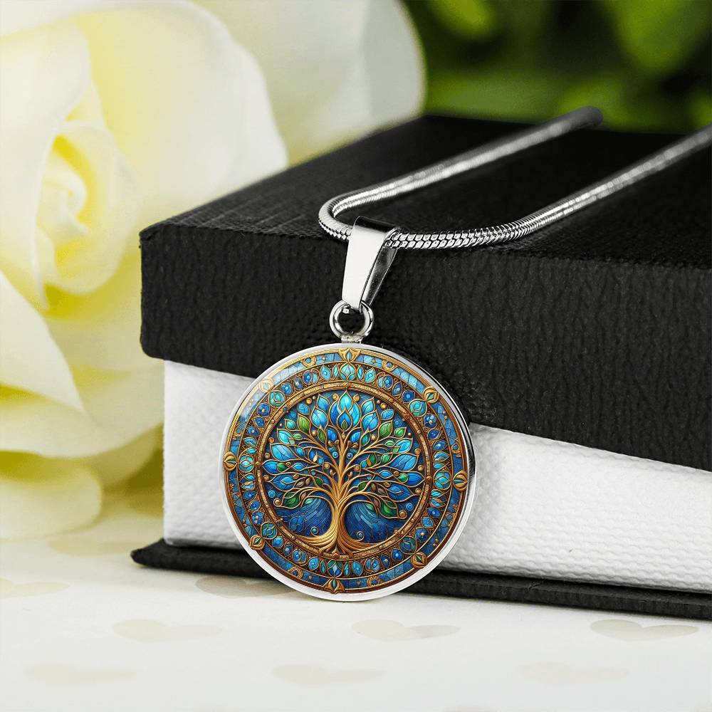 Stained Glass Tree of Life Necklace and Bracelet