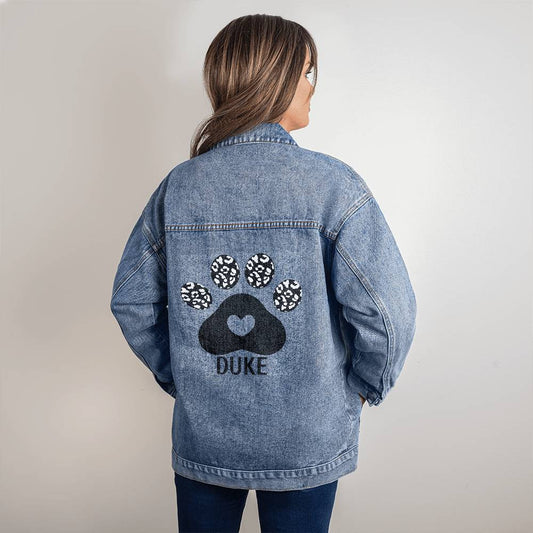 Personalized Custom Paw Denim Jacket