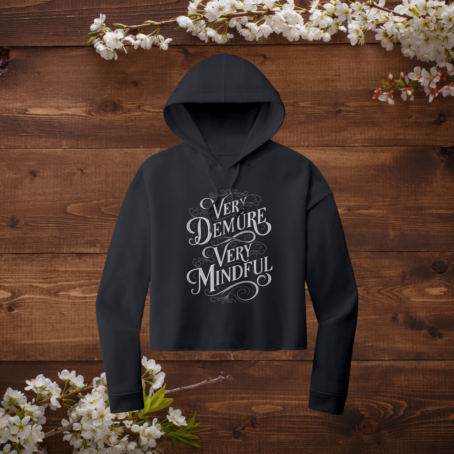 Very Demure Very Mindful Lightweight Crop Sweatshirt