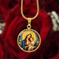 Virgin Mary and Baby Jesus Necklace or Keychain, Madonna and Child Catholic Jewelry, Christian Faith Gift