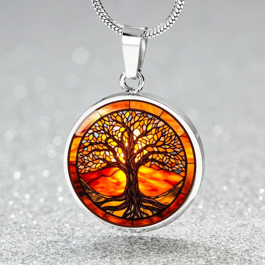 Stained Glass Tree of Life Necklace and Bracelet
