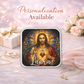Sacred Heart of Jesus Necklace or Keychain, Catholic Necklace, Christian Jewelry, Religious Keepsake Gift