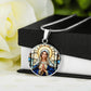 Virgin Mary Necklace or Keychain, Catholic Necklace for Women, Marian Jewelry Gift, Christian Gift for Her, Religious Pendant