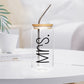 Mrs. Wedding Tumbler with Bamboo Lid