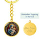 Mary and Baby Jesus Necklace or Keychain, Catholic Necklace, Virgin Mary Jewelry, Religious Keepsake Gift
