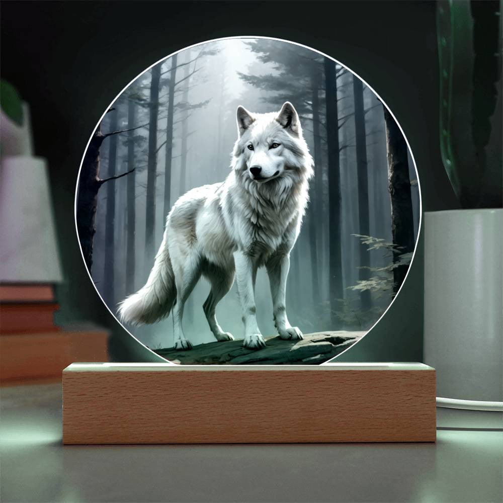 White Wolf Wilderness Plaque and Ornament