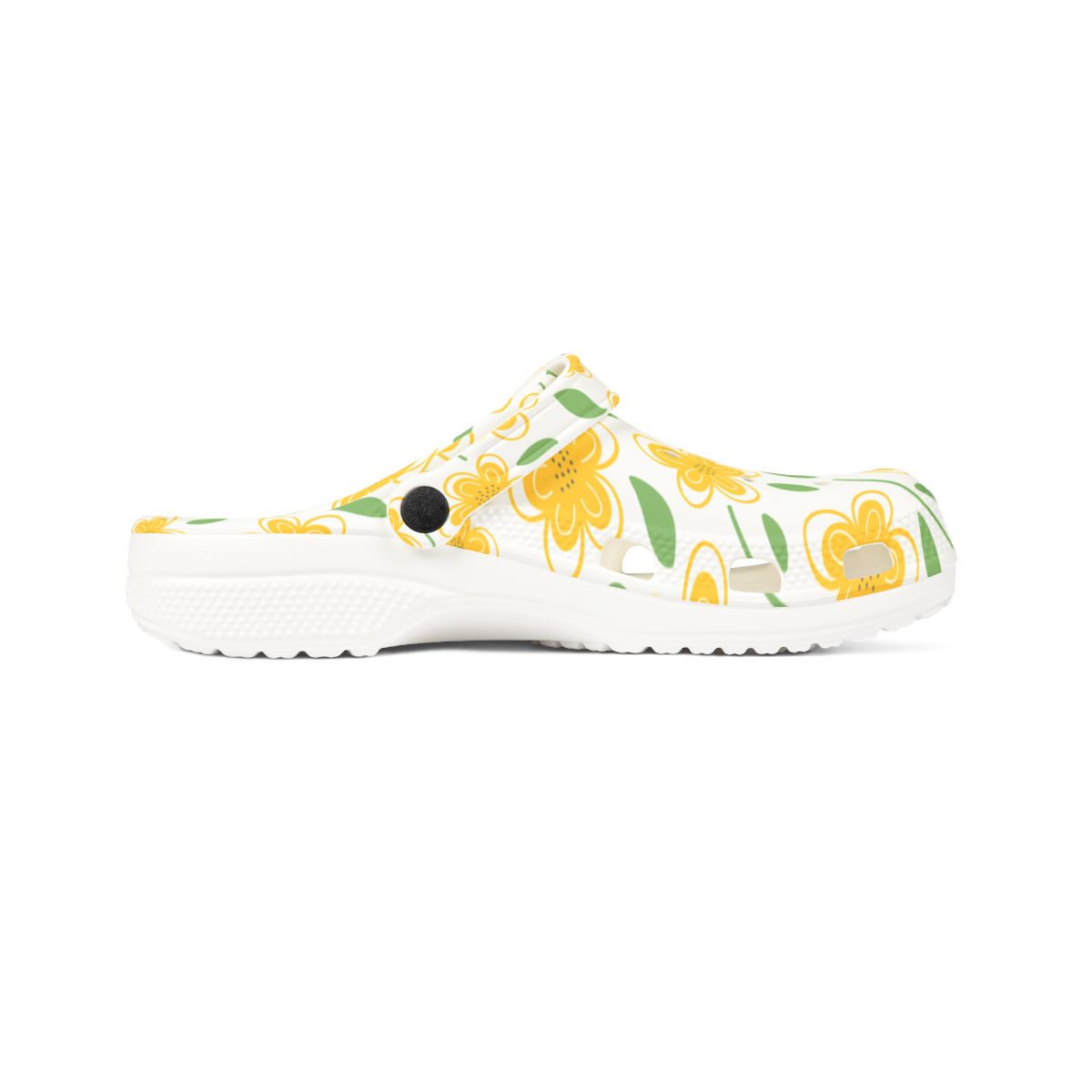 Yellow Blossom Garden Shoes for Adults & Kids – Lightweight EVA Slip-On Floral Spring Sandals Water-Resistant Nurse Comfort & Walking