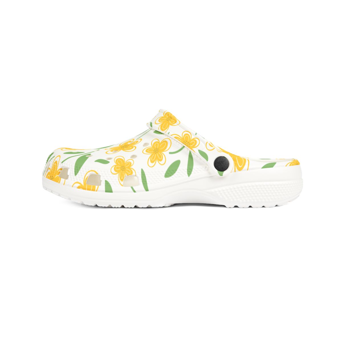 Yellow Blossom Garden Shoes for Adults & Kids – Lightweight EVA Slip-On Floral Spring Sandals Water-Resistant Nurse Comfort & Walking