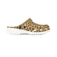 Classic Leopard Garden Shoes for Adults & Kids – Lightweight EVA Slip-On Animal Print Sandals Water-Resistant Nurse Comfort & Walking