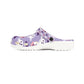 Purple Ghost Bat Garden Shoes for Adults & Kids – Lightweight EVA Slip-On Halloween Sandals Water-Resistant Nurse Comfort Footwear