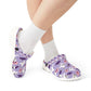Purple Ghost Bat Garden Shoes for Adults & Kids – Lightweight EVA Slip-On Halloween Sandals Water-Resistant Nurse Comfort Footwear