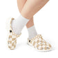 Checkerboard Ghost Garden Shoes for Adults & Kids – Lightweight EVA Slip-On Halloween Sandals Water-Resistant Nurse Comfort Walking Footwear