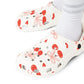 Cherry Bow Garden Shoes for Adults & Kids – Lightweight EVA Slip-On Summer Sandals with Hearts & Fruit Print, Water-Resistant Nurse Comfort