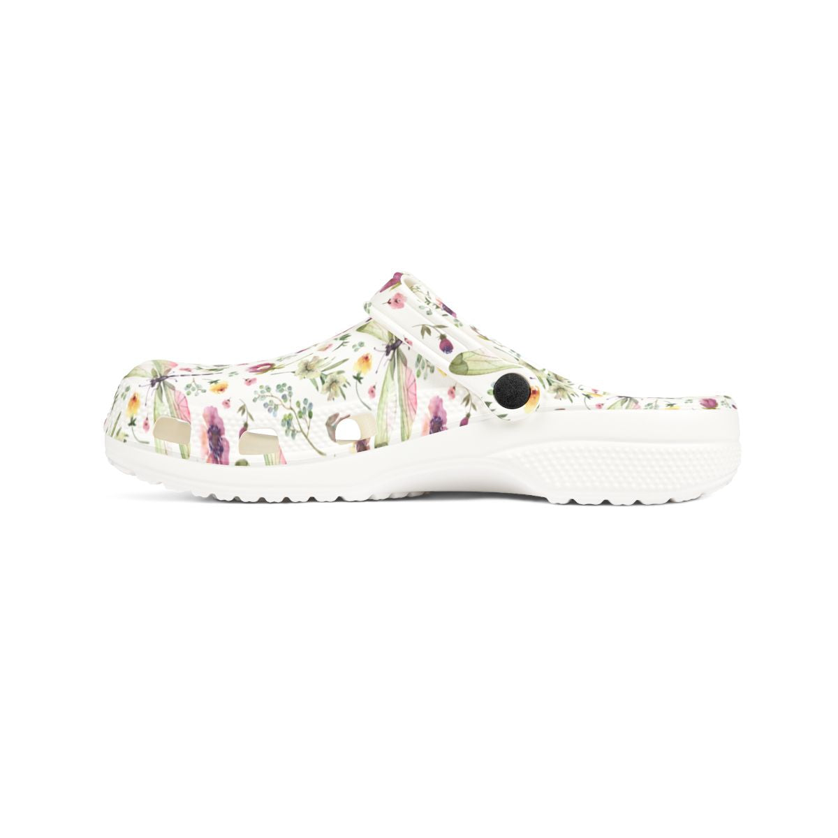Dragonfly Wildflower Garden Shoes for Adults & Kids – Lightweight EVA Slip-On Floral Summer Sandals Water-Resistant Nurse Comfort & Walking