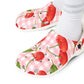 Cherry Gingham Garden Shoes for Adults & Kids – Lightweight EVA Slip-On Pink Picnic Sandals Water-Resistant Nurse Comfort & Walking