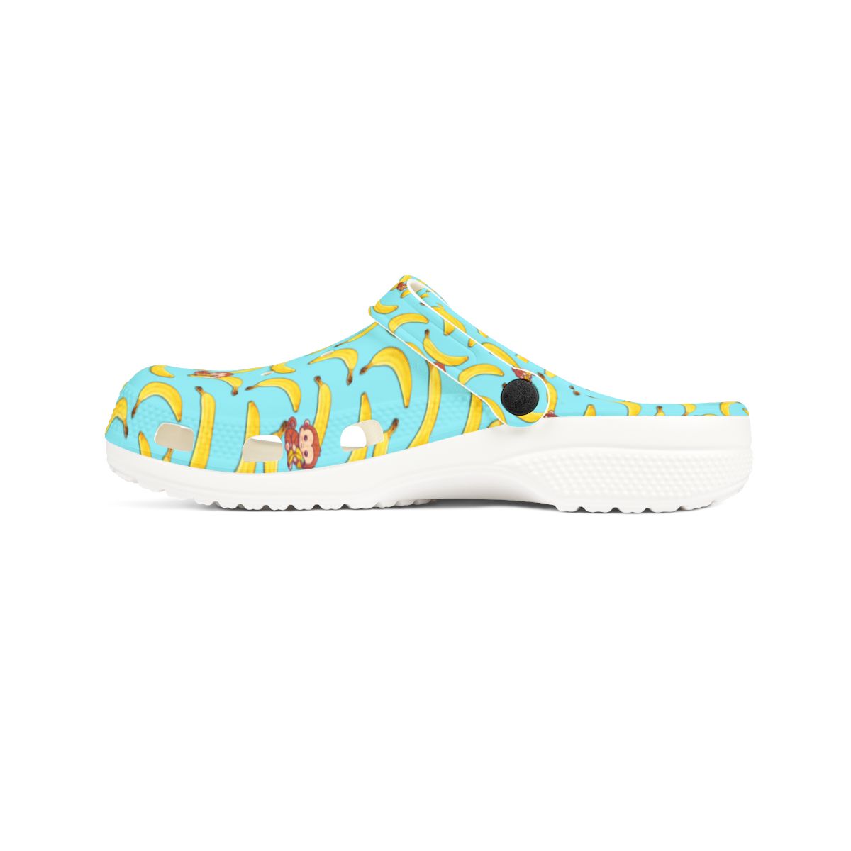 Banana Monkey Garden Shoes for Adults & Kids – Lightweight EVA Slip-On Summer Fruit Sandals Water-Resistant Nurse Comfort & Walking Footwear