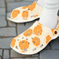 Orange Citrus Clogs – Lightweight EVA Garden Shoes – Fruit Print Slip-On Comfort Mules for Women, Nurses & Summer Style Lovers