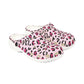 Pink Leopard Print Garden Shoes for Adults & Kids – Lightweight EVA Slip-On Trendy Animal Sandals Water-Resistant Nurse Comfort & Walking
