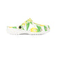 Lemon Sandals for Women and Kids – Citrus Print Garden Shoes, Lightweight EVA Slip-Ons, Cute Summer Footwear & Nurse Comfort Mules