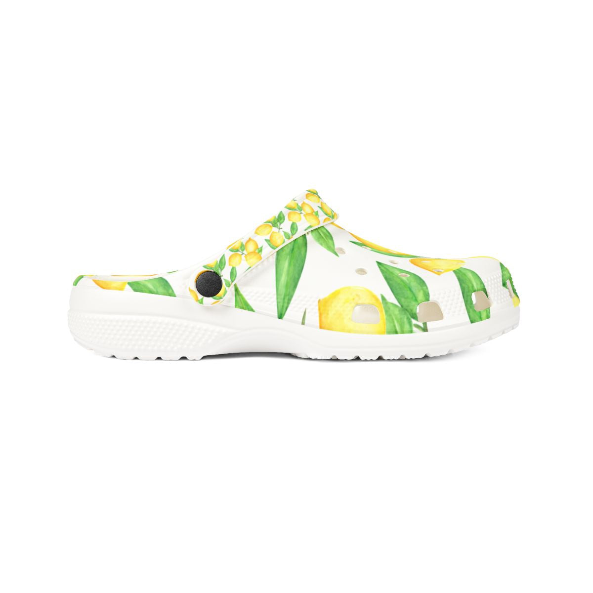 Lemon Sandals for Women and Kids – Citrus Print Garden Shoes, Lightweight EVA Slip-Ons, Cute Summer Footwear & Nurse Comfort Mules