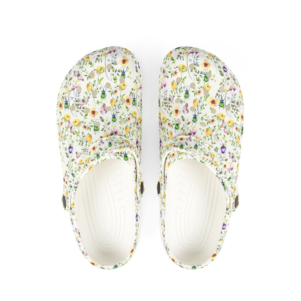 Wildflower Field Garden Shoes for Adults & Kids – Lightweight EVA Slip-On Floral Summer Sandals Water-Resistant Nurse Walking Comfort