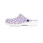 Lavender Daisy Garden Shoes for Adults & Kids – Lightweight EVA Slip-On Floral Summer Sandals Water-Resistant Nurse Comfort Walking Footwear