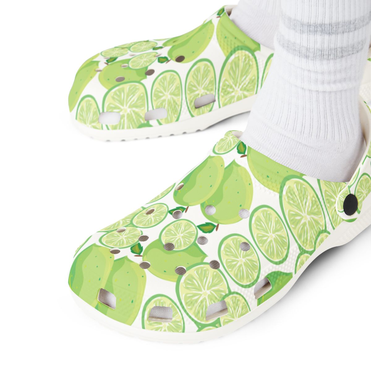 Lime Garden Shoes for Adults & Kids – Lightweight EVA Slip-On Summer Fruit Sandals Water-Resistant Nurse Comfort Footwear