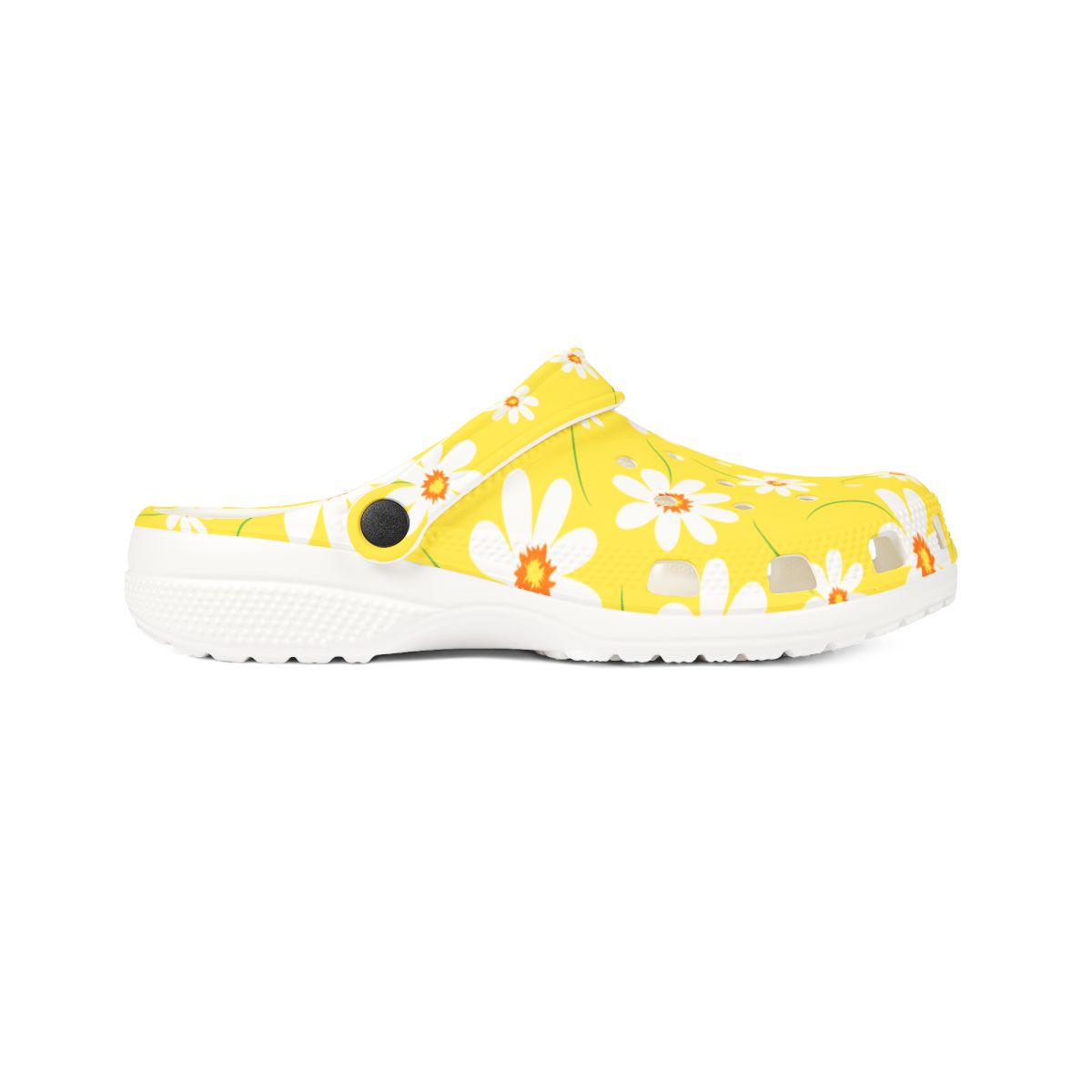 Sunny Daisy Garden Shoes for Adults & Kids – Lightweight EVA Slip-On Yellow Floral Summer Sandals Water-Resistant Nurse Comfort Walking