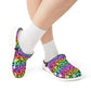 Rainbow Leopard Garden Shoes for Adults & Kids – Lightweight EVA Slip-On Bold Animal Sandals Water-Resistant Nurse Comfort & Festival Walking