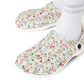 Pastel Wildflower Garden Shoes for Adults & Kids – Lightweight EVA Slip-On Floral Summer Sandals Water-Resistant Nurse Walking Comfort, Mom
