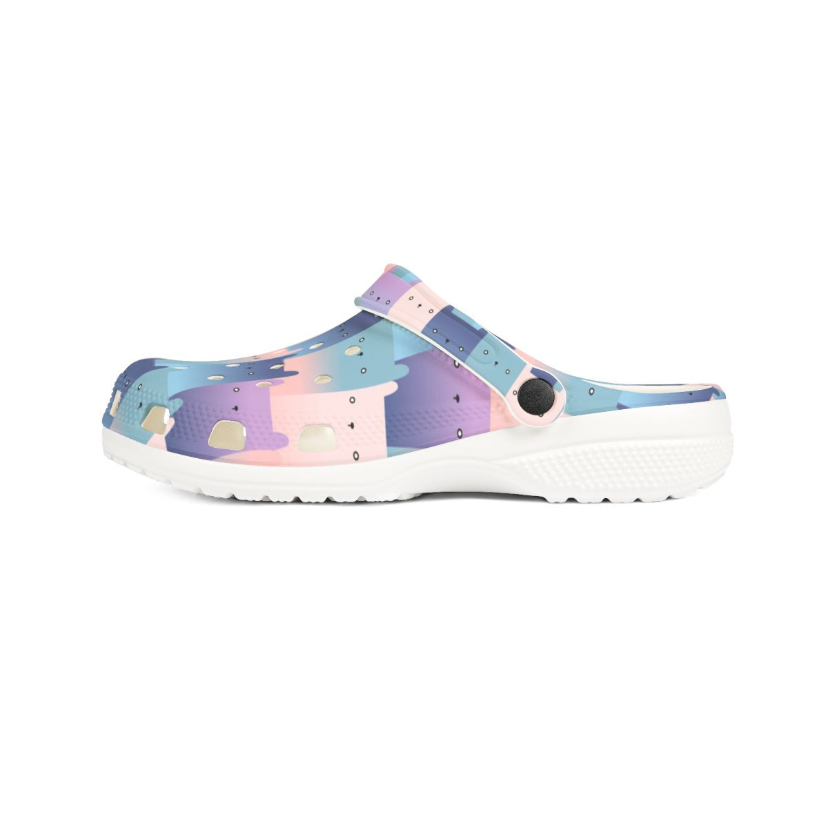 Pastel Cat Print Garden Shoes for Adults & Kids – Lightweight EVA Slip-On Colorful Summer Sandals Water-Resistant Nurse Comfort & Walking