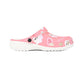 Pink Ghost Garden Shoes for Adults & Kids – Lightweight EVA Slip-On Halloween Sandals Water-Resistant Nurse Comfort Footwear