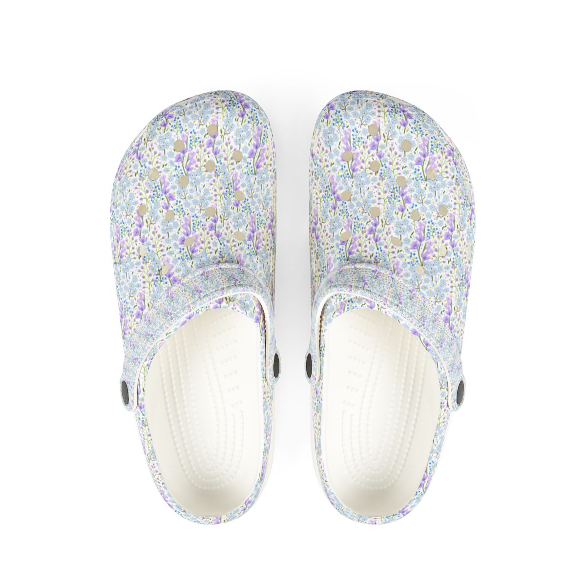 Lavender Meadow Garden Shoes for Adults & Kids Lightweight EVA Slip-On Floral Summer Sandals Water-Resistant Nurse Walking Comfort Footwear