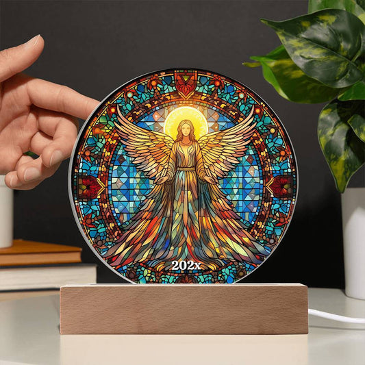 Angel Stained Glass Style Plaques