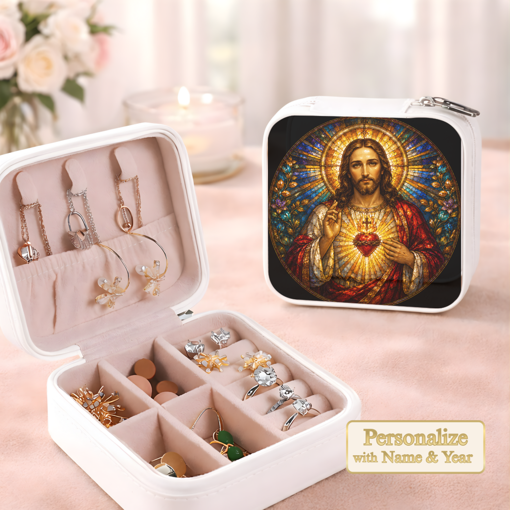 Sacred Heart of Jesus Necklace or Keychain, Catholic Necklace, Christian Jewelry, Religious Keepsake Gift