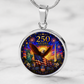 250 Years of Independence Necklace or Keychain Stained Glass Style Patriotic Eagle USA Commemorative Limited Edition