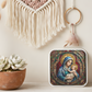 Mary and Baby Jesus Necklace or Keychain, Catholic Necklace, Virgin Mary Jewelry, Religious Keepsake Gift