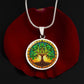 Stained Glass Gold Tree of Life Necklace and Bangle Bracelet