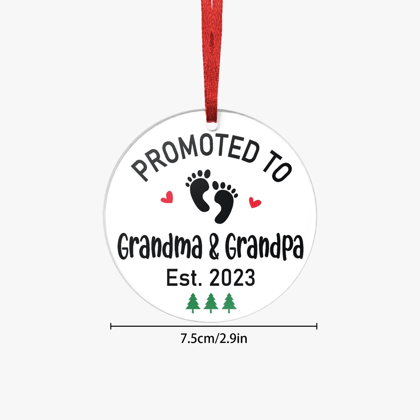 Promoted to Grandma & Grandpa Ornament
