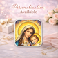 Virgin Mary and Baby Jesus Necklace or Keychain, Madonna and Child Catholic Jewelry, Christian Faith Gift