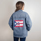 Custom Puerto Rico Flag Coqui Denim Jacket